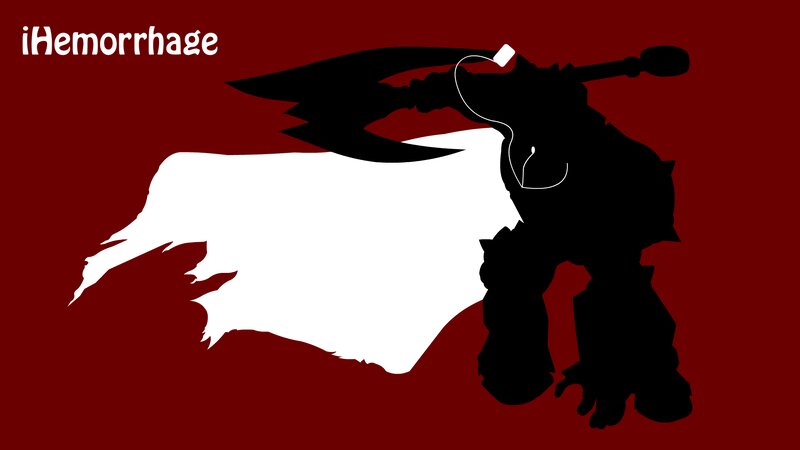 Silhouette of a Warrior — Red, Dramatic, Vector Art