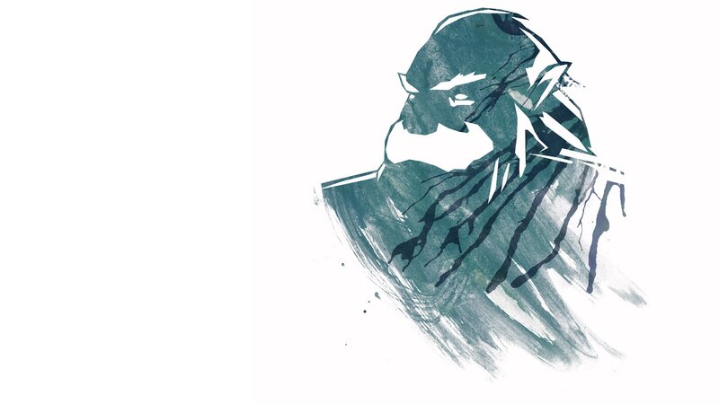 Silhouette of a Warrior — Teal