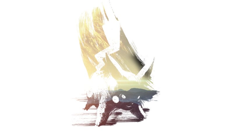Silhouette of a Warrior — White, Dramatic