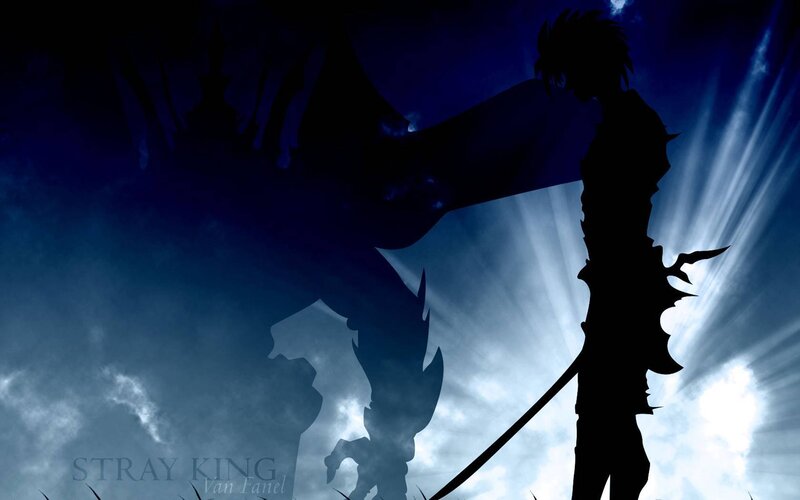 Silhouette of a warrior with sword