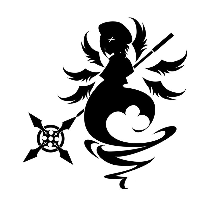 silhouette of a warrior with weapon