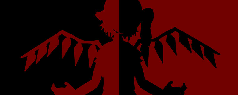 silhouette of a winged figure