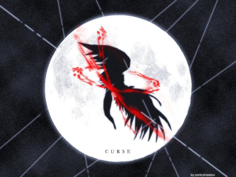Silhouette of a Winged Figure — Black, Dramatic