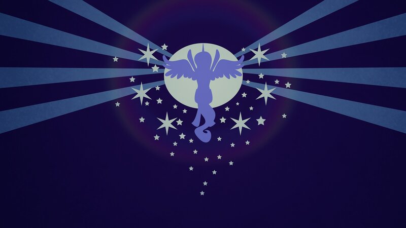 Silhouette of a Winged Figure — Purple, Dramatic