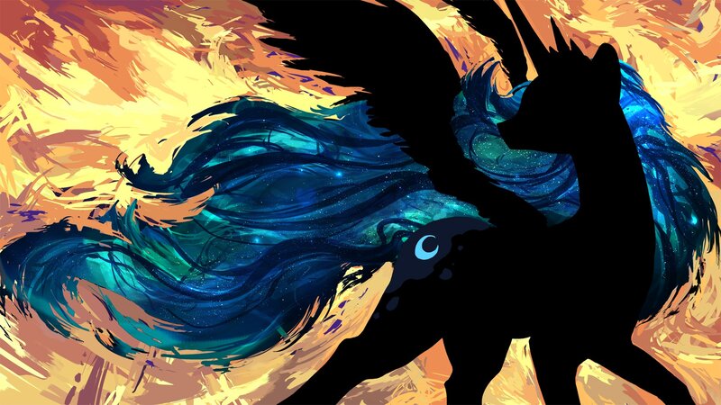 silhouette of a winged pony