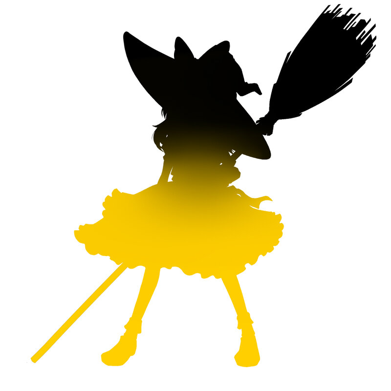 silhouette of a witch