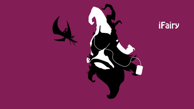 Silhouette of a Witch — Purple