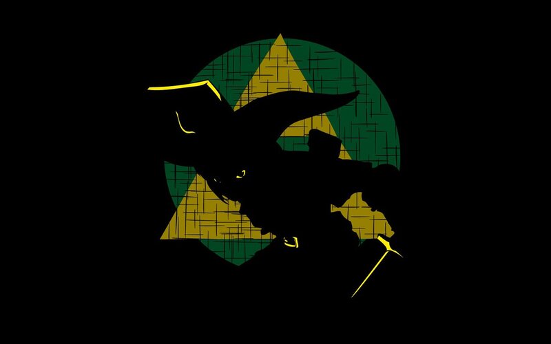 silhouette of a wizard