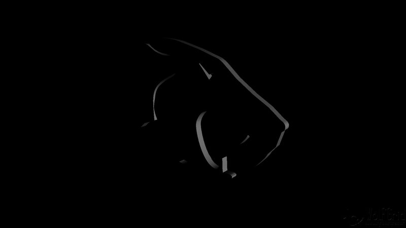 Silhouette of a Wolf Head