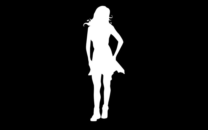 Silhouette of a Woman — White, Minimalist