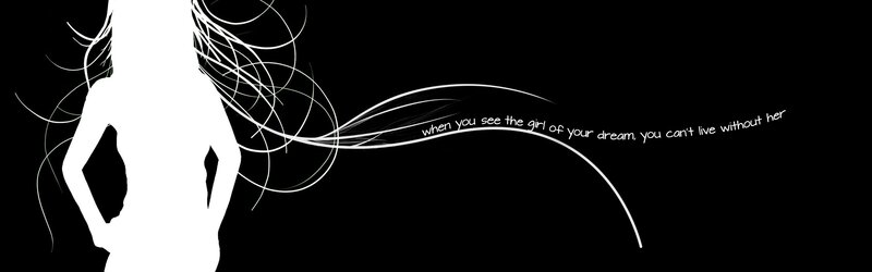 silhouette of a woman with flowing hair