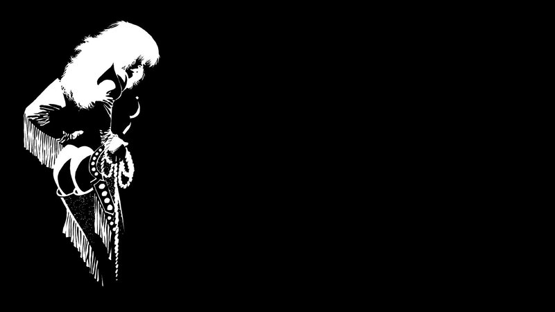 silhouette of a woman with fringes