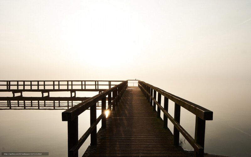 Silhouette of a wooden pier