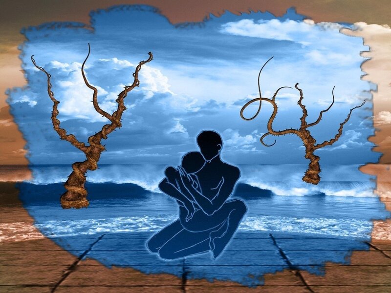 Silhouette of Adult Holding Child