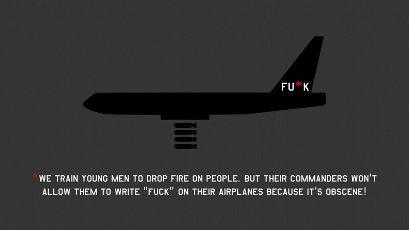 Silhouette of Airplane — Black, Satirical