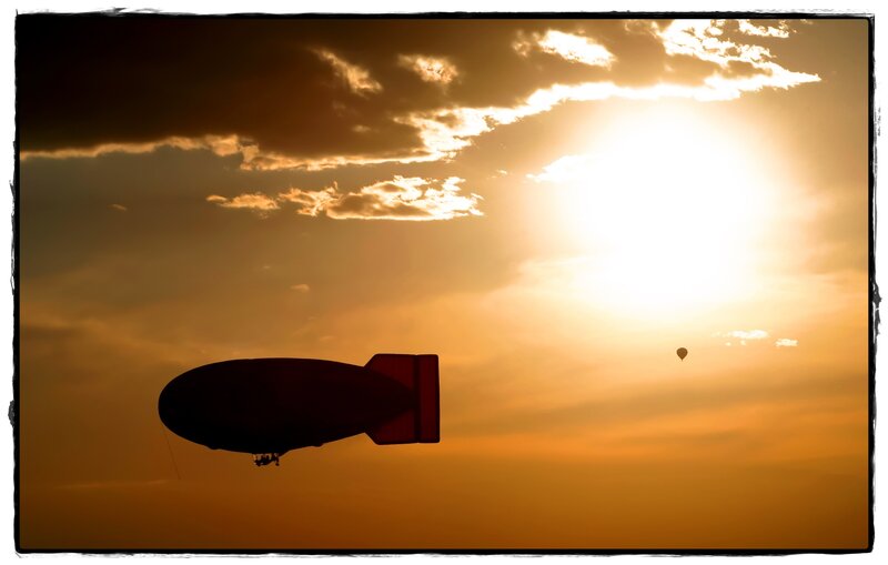 Silhouette of Airship — Orange