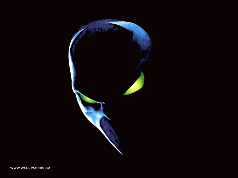 Silhouette of Alien Head — Black