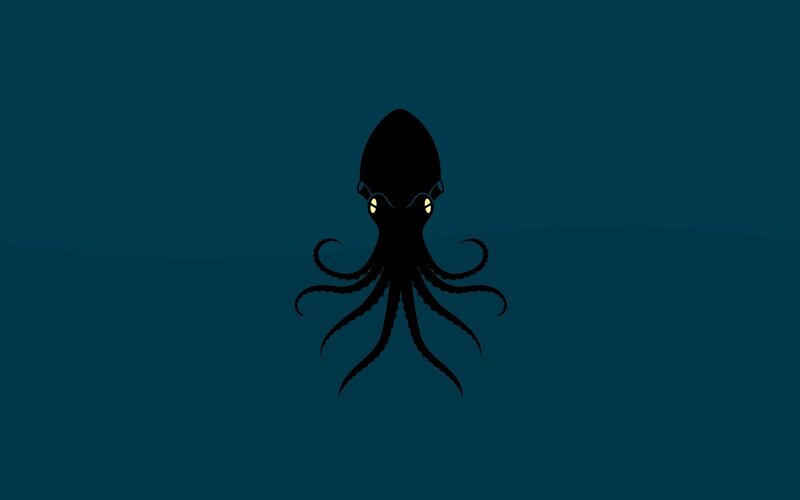 silhouette of an octopus