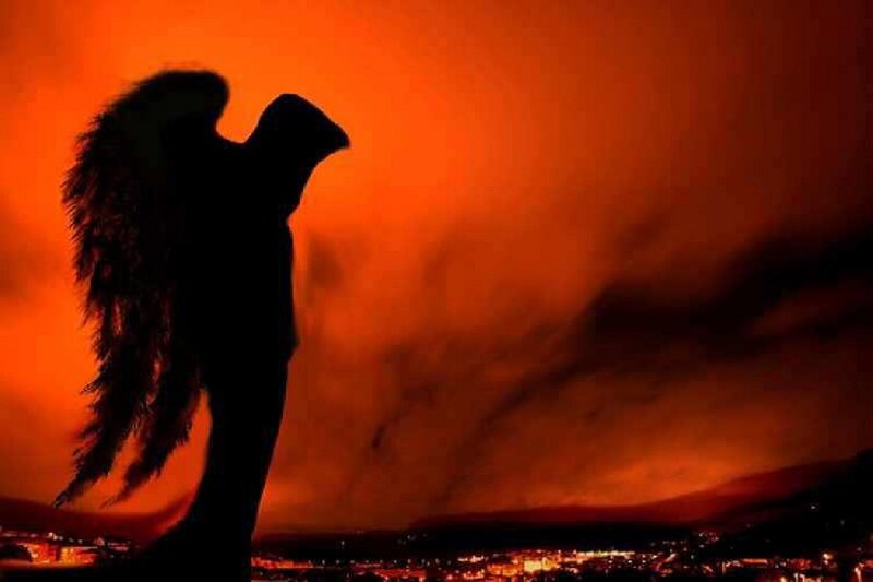 Silhouette of Angel — Orange