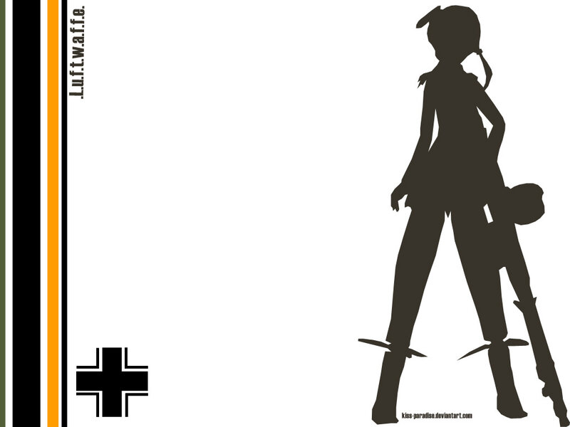 silhouette of anime character
