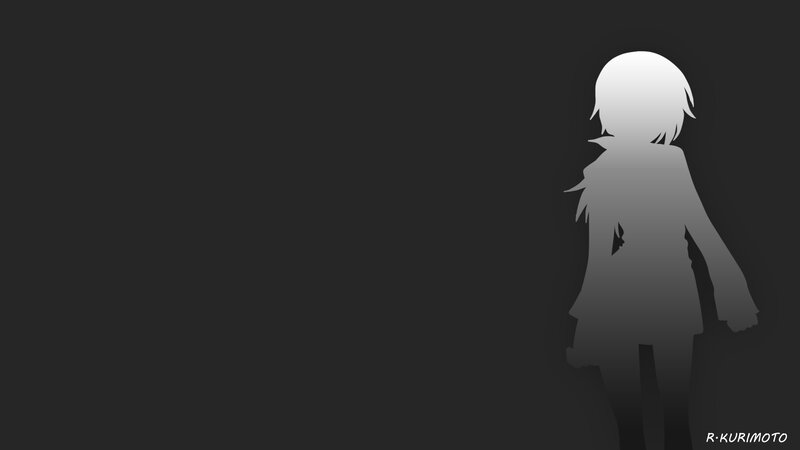 silhouette of anime character