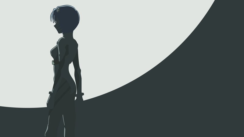 Silhouette of Anime Character — Black, Dramatic, Anime Girl