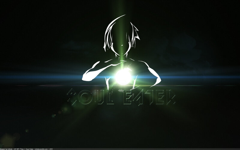 Silhouette of Anime Character — Black, Dramatic, Night, Digital Art, Glowing Orb