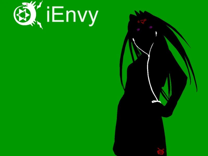 Silhouette of Anime Character — Green