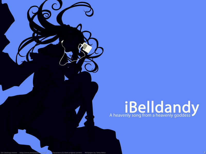 Silhouette of Anime Girl — Blue, Serene