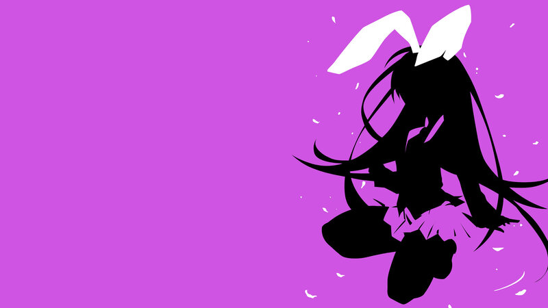 silhouette of anime girl with bunny ears