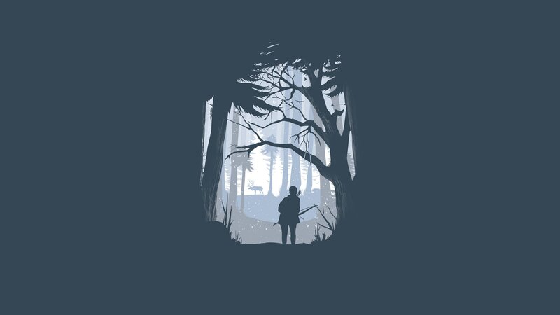 Silhouette of Archer in Forest