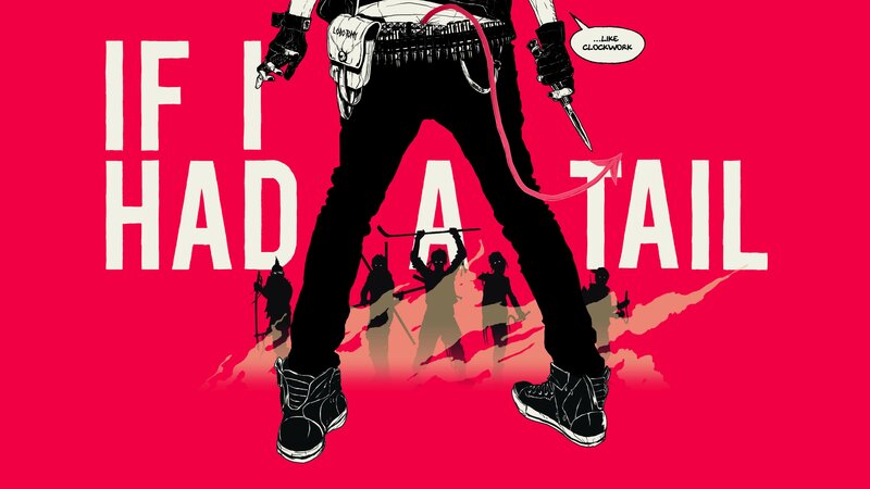 Silhouette of Armed Figure — Red