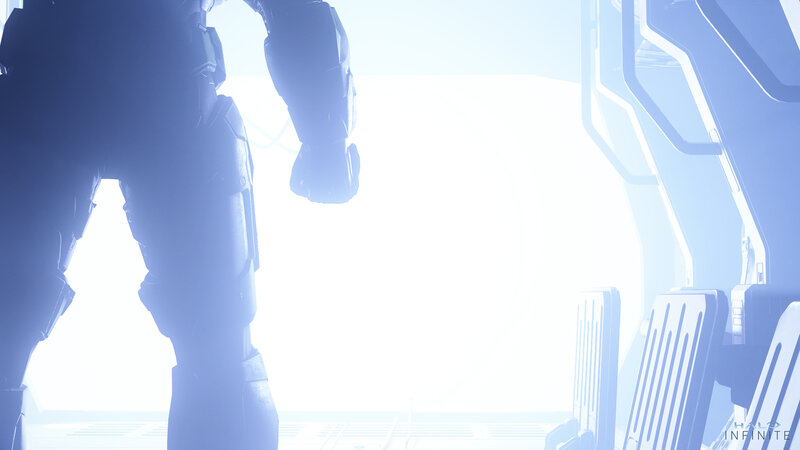 Silhouette of Armored Figure — Blue, Dramatic, 3d Render