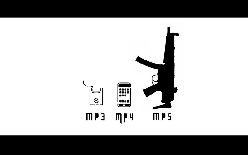 Silhouette of Assault Rifle — Black