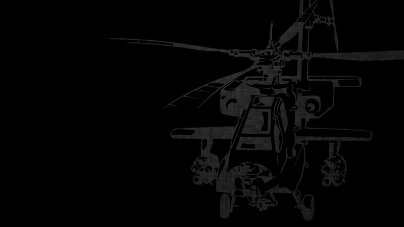 silhouette of attack helicopter
