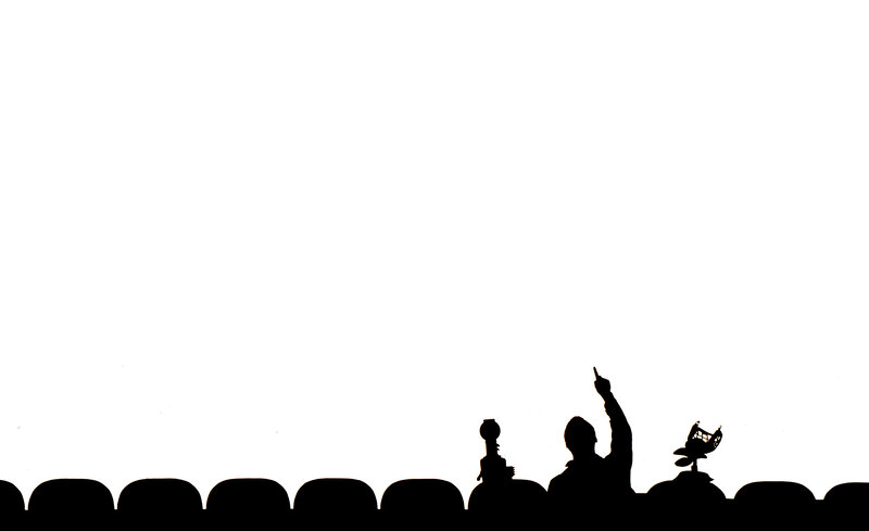 Silhouette of audience in theater