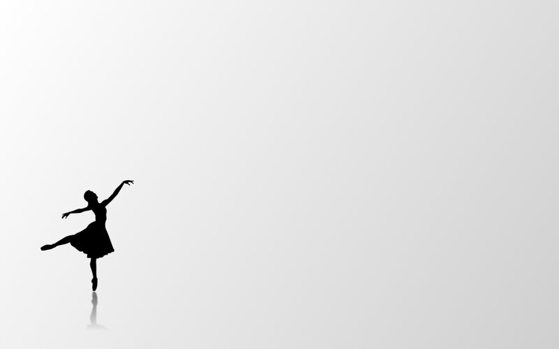 Silhouette of Ballerina — Black