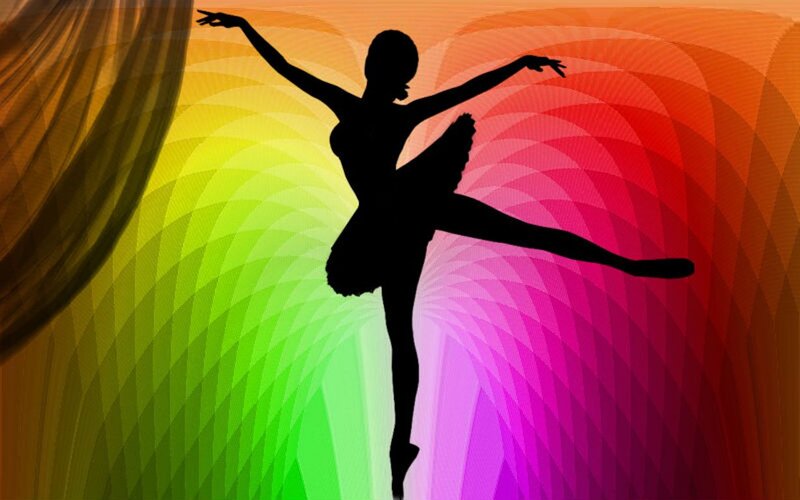 Silhouette of Ballerina — Green