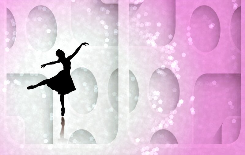 Silhouette of Ballerina — Pink