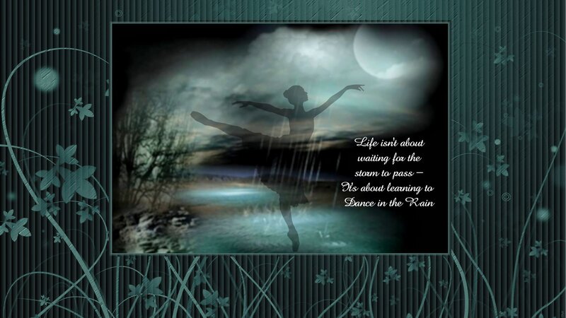 Silhouette of Ballerina — Teal