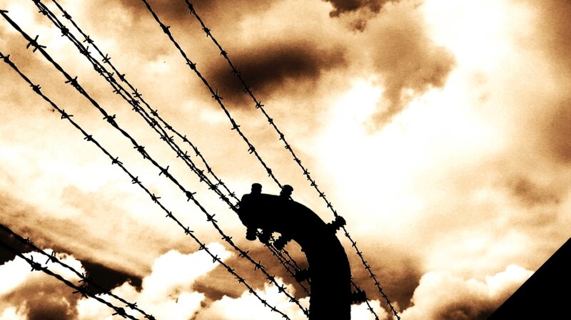 Silhouette of Barbed Wire