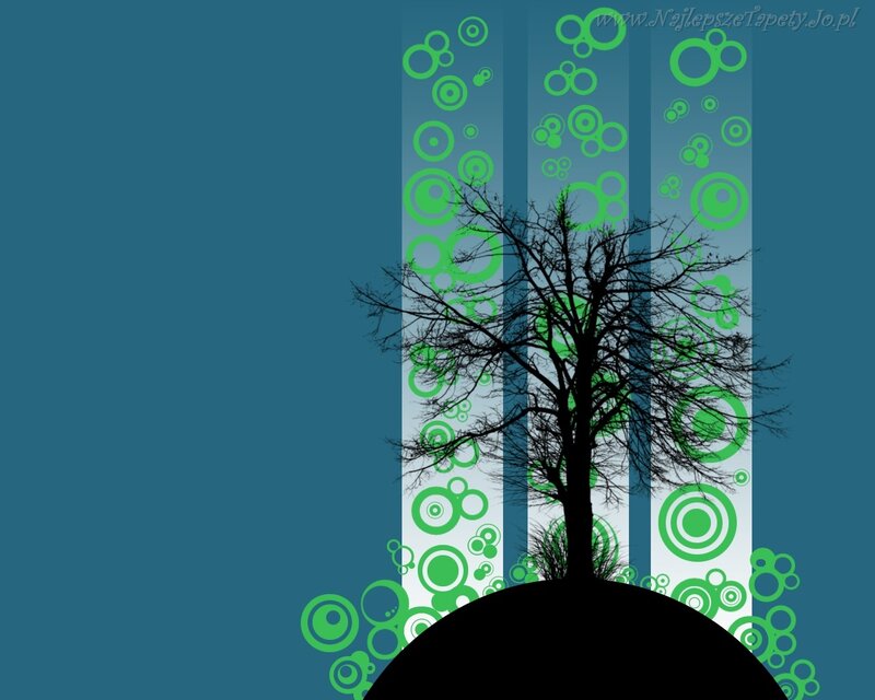 Silhouette of Bare Tree — Blue, Minimalist