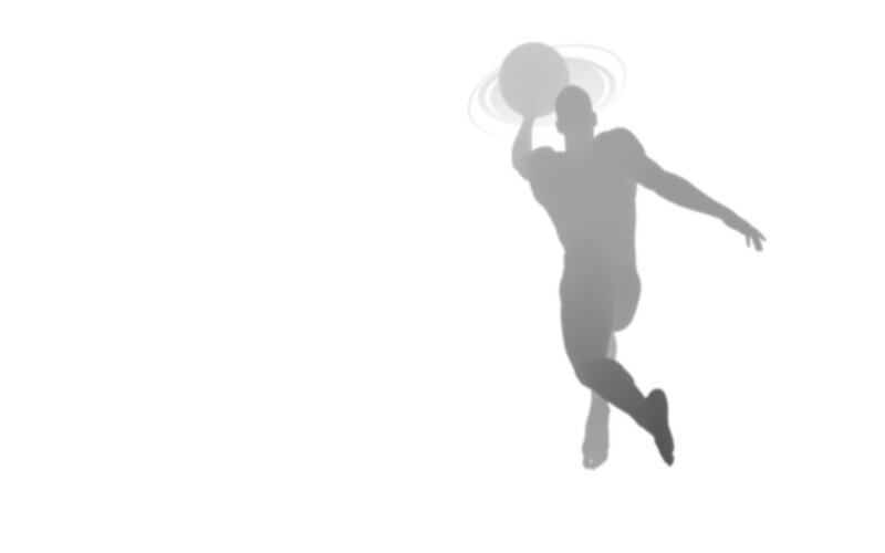 silhouette of basketball player