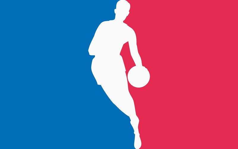 Silhouette of Basketball Player — Blue, Dynamic, Vector Art