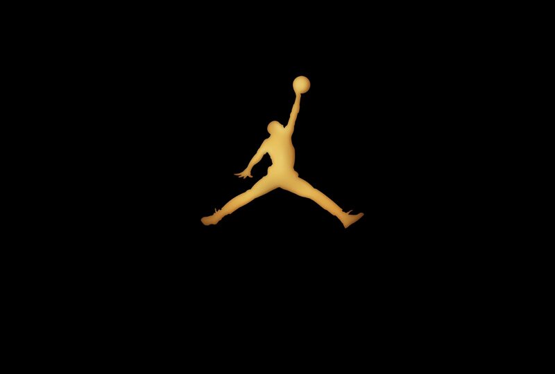 Silhouette of Basketball Player — Yellow