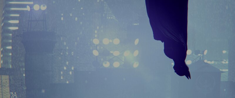 Silhouette of Bat in City