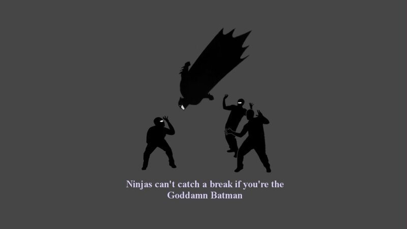 Silhouette of Batman — Black, Dramatic, Illustration, Ninja