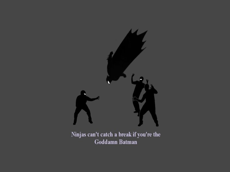 Silhouette of Batman — Black, Dramatic, Illustration