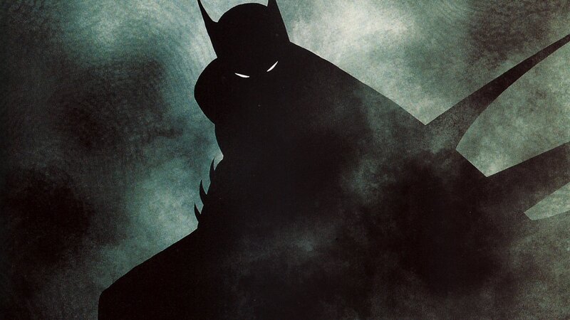 Silhouette of Batman — Black, Dramatic, Night, Illustration