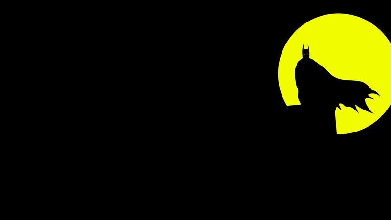 Silhouette of Batman — Black, Dramatic, Night, Vector Art